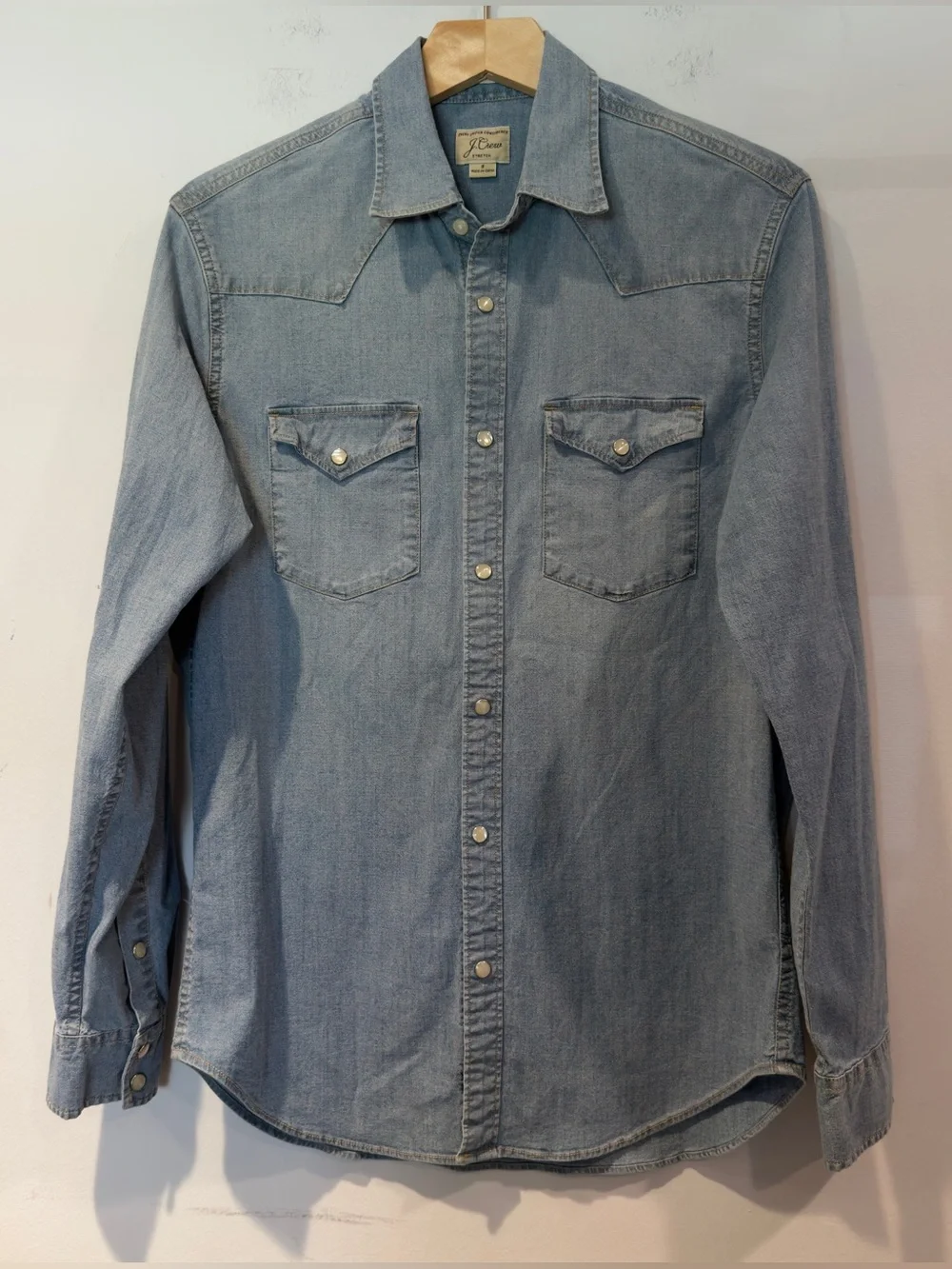 J. Crew Midweight Denim Western Button-Up Shirt